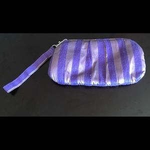 ‼️ Purple and Lavender Striped Zipper Wristlet